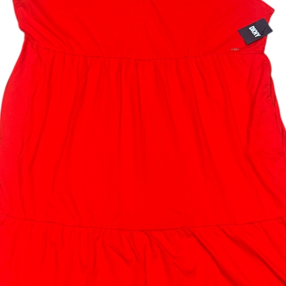 DKNY Red Two Tier Pocket Dress - Picture 8 of 8